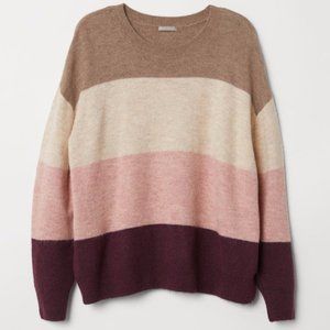 H&M | Colorblock Knit Sweater Size Small